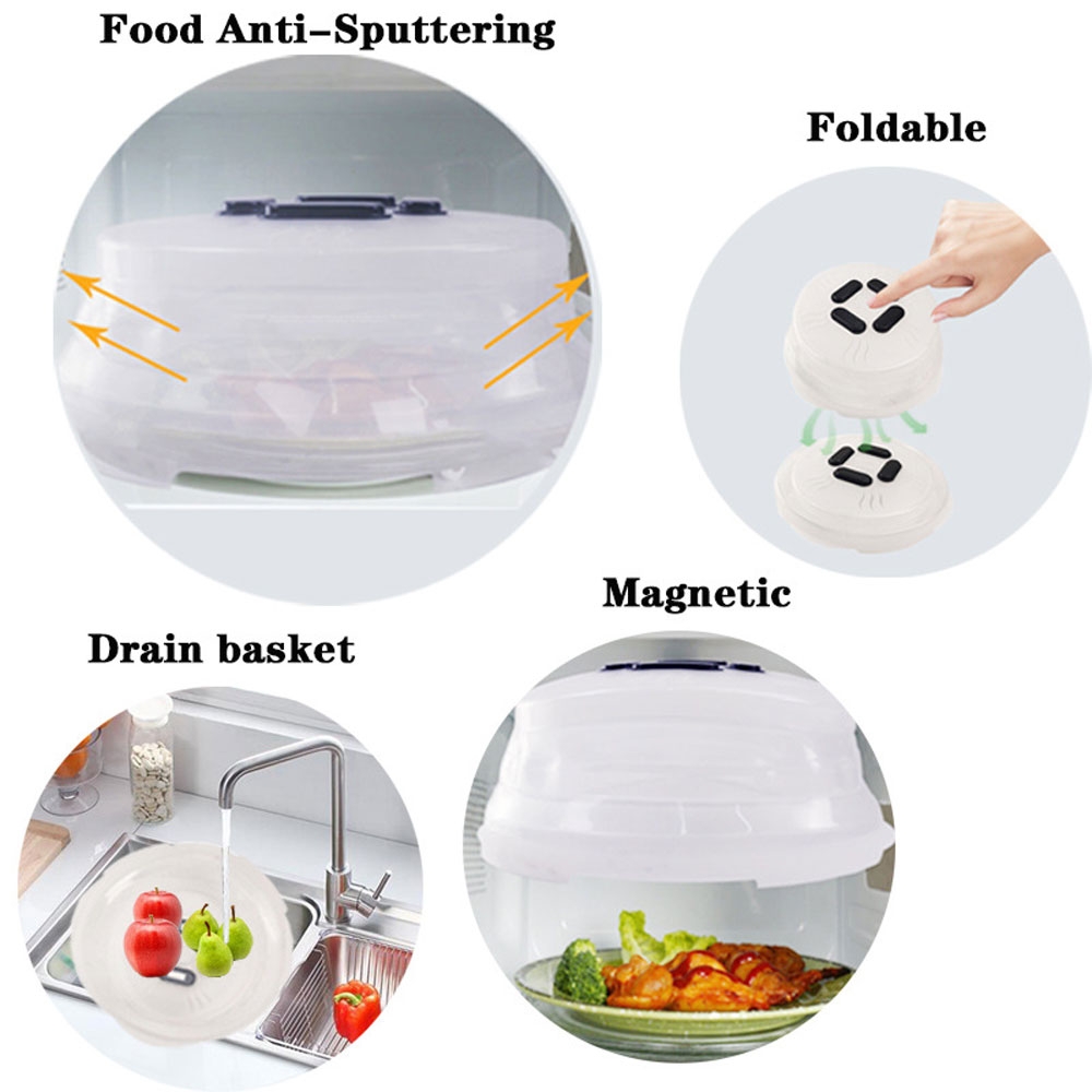 二代磁鐵摺疊微波爐蓋(2入)