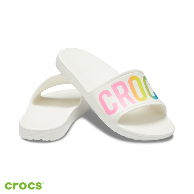 Crocs 卡駱馳 (女鞋) 思瓏瘋狂LOGO女士涼拖 205945-100