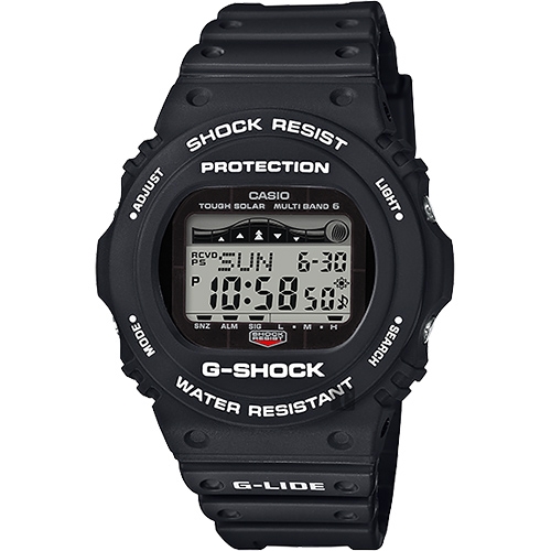 CASIO 卡西歐 G-SHOCK 太陽能電波衝浪手錶-酷黑(GWX-5700CS-1)