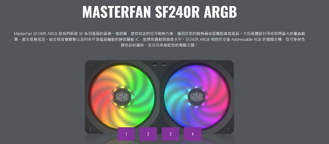 Cooler Master MasterFan SF240R ARGB 風扇