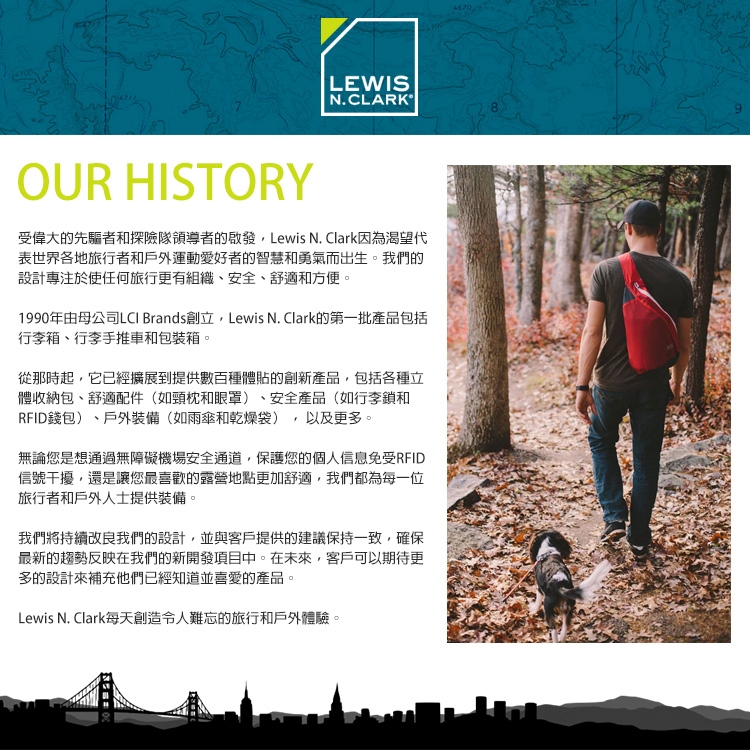 Lewis N. Clark 口袋型超輕量雙肩包1780｜城市綠洲