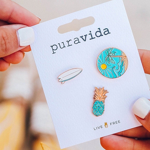 Pura Vida 美國手工 SURF CHECK PIN SET衝浪胸針組