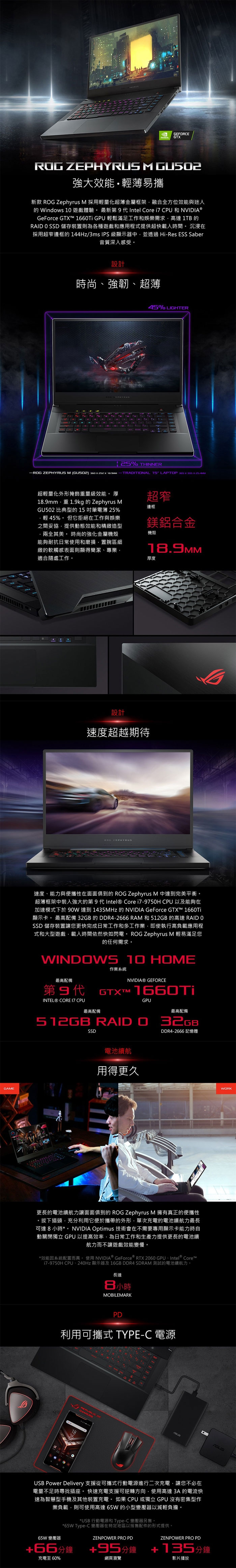 ASUS GU502GU 15吋筆電 i7/16G/1TBSSD/GTX1660Ti/特仕