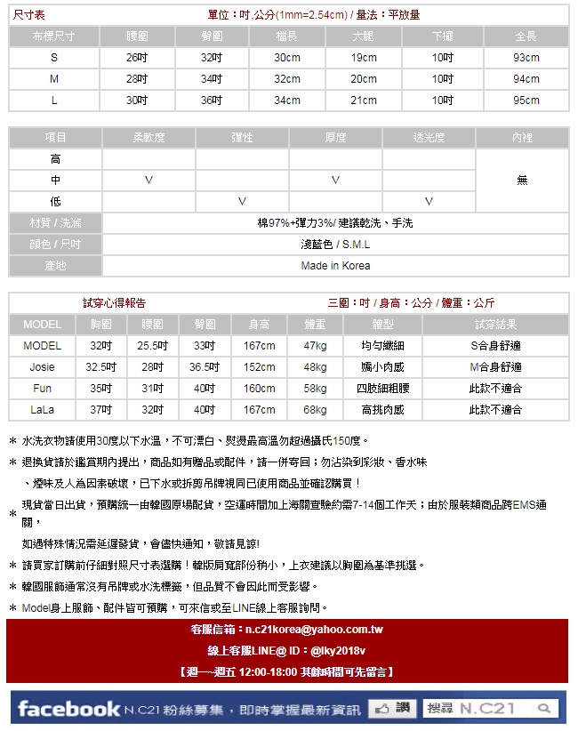 正韓 水洗刷破抽鬚九分牛仔褲 (淺藍色)-N.C21