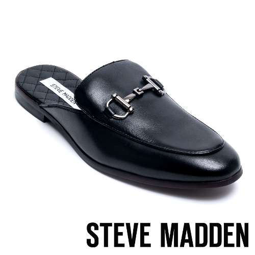 STEVE MADDEN-DAZZLING 男士雅痞馬銜扣穆勒鞋-黑色