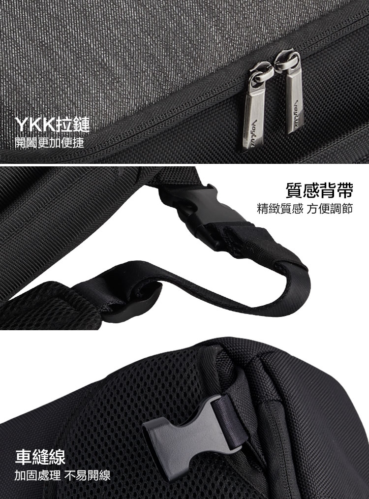 VoyLux 伯勒仕-極簡系列都市生活電腦後背包-瓦灰色3585109