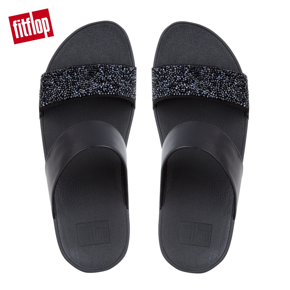 FitFlop SPARKLIE CRYSTAL SLIDE 涼鞋 黑色