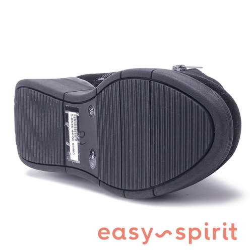 Easy Spirit-sePAPAYA 時髦原色麂皮拉鍊短靴-黑色