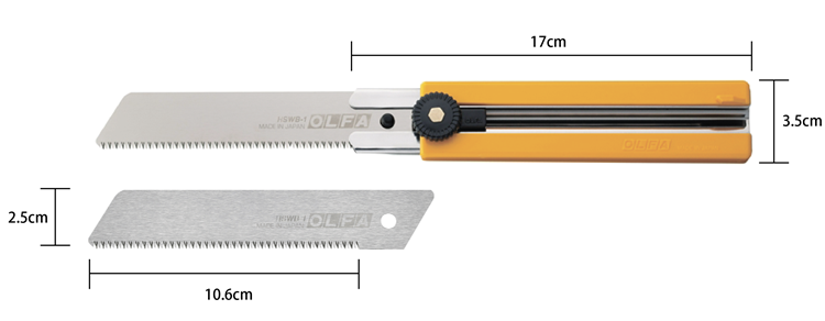 日本製造OLFA特大型鋸齒型鋸刀鋸子HSW-1(長10cm鋸片)