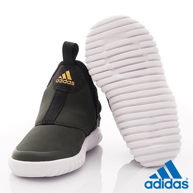 adidas童鞋 彈力襪套學步鞋 EEI8117灰黑(寶寶段)