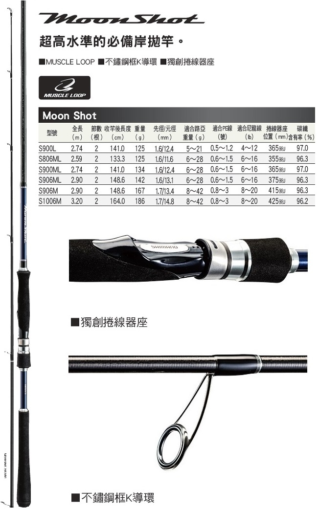 まとめ買い006 Shimano Moon Shot S906m 芍薬送料無料 スポーツ レジャー Rspg Spectrum Eu