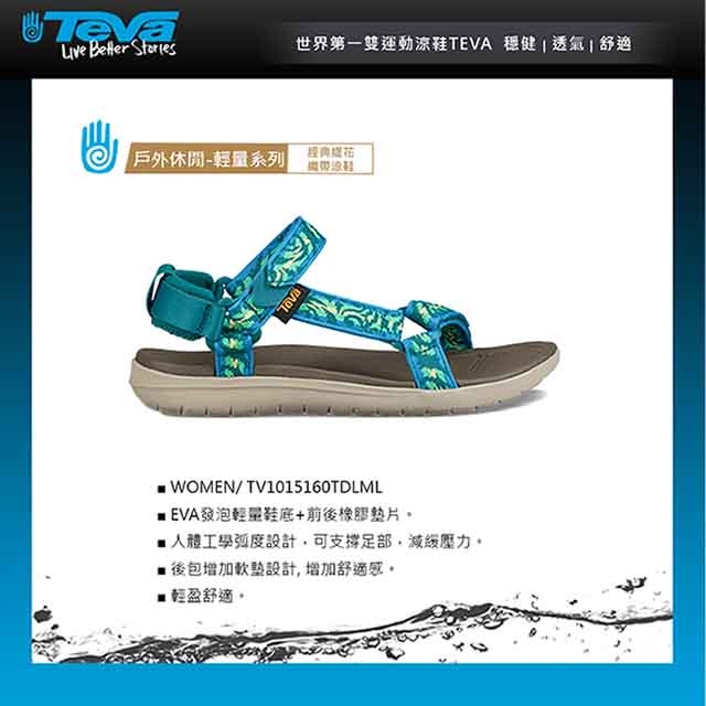 TEVA Sanborn Universal 涼鞋 圖紋湖水藍 女