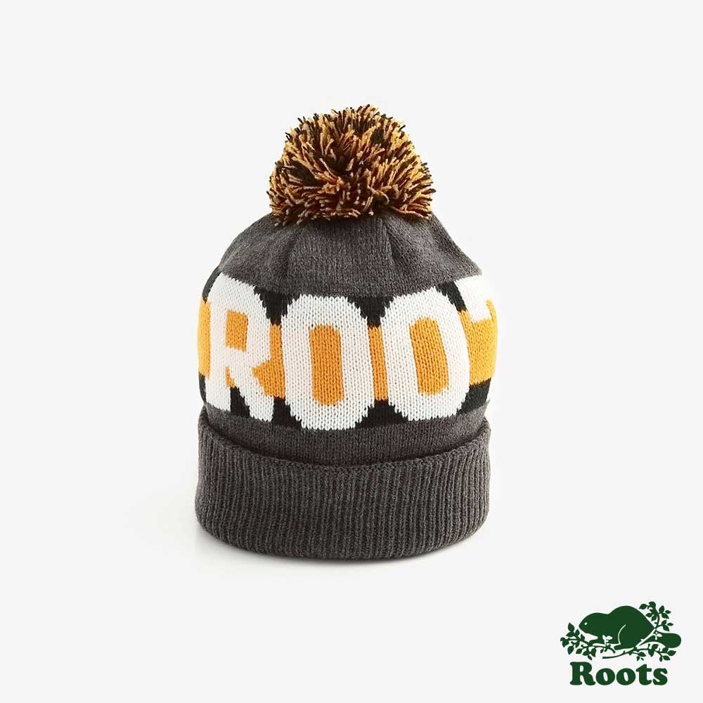 ROOTS配件- 周年紀念毛球針織帽-灰色