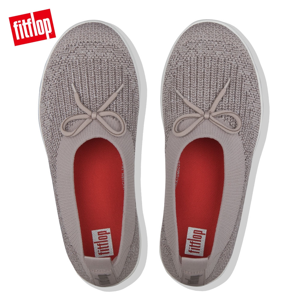 FitFlop ÜBERKNIT BOW BALLERINAS 休閒娃娃鞋 褐金色