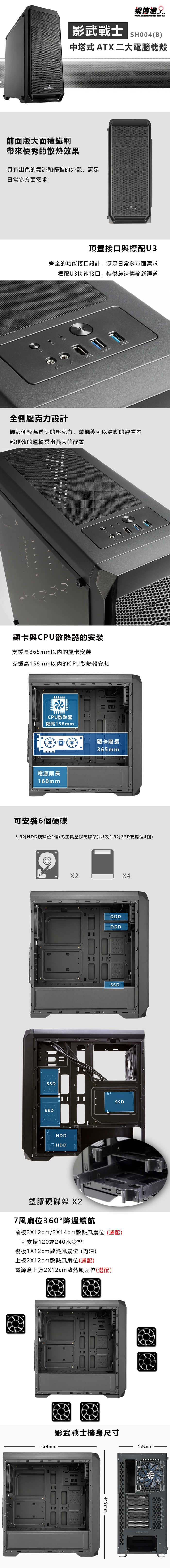 Superchannel 視博通 影武戰士 ATX 壓克力透側 電腦機殼 主機殼