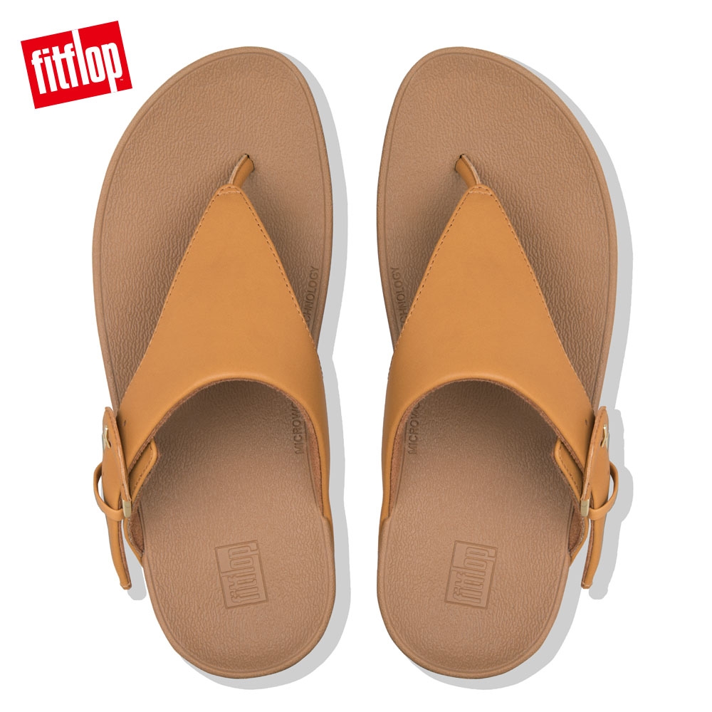 FitFlop LOTTIE BUCKLE TOE THONGS 芥末黃