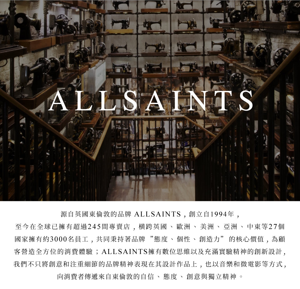 ALLSAINTS IVEY SCATTER 印花七分袖V領短洋裝