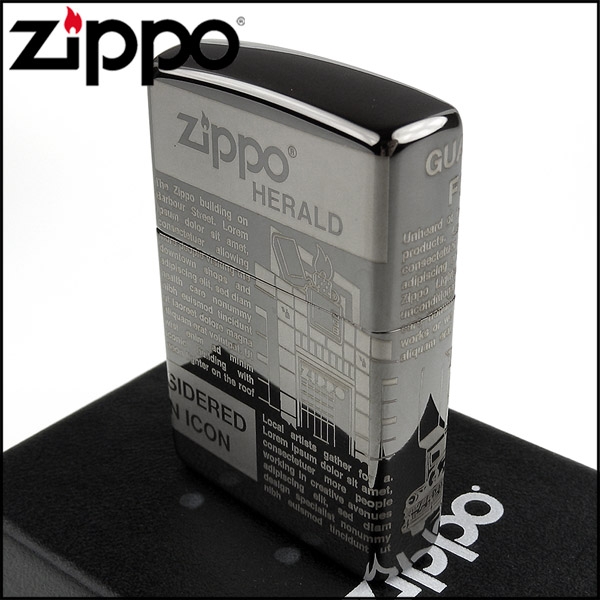 ZIPPO 美系~Newsprint-新聞稿圖案-4面連續雷射雕刻加工打火機