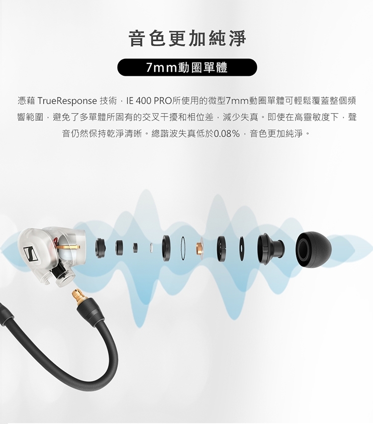 SENNHEISER 森海塞爾 IE 400 PRO 專業入耳式監聽耳機 (雙色)