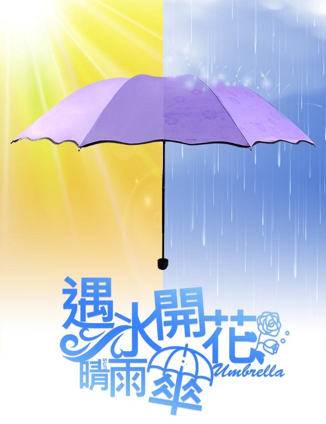 SoEasy收易利 遇水開花晴雨傘/摺疊傘2入(多色隨機出貨)