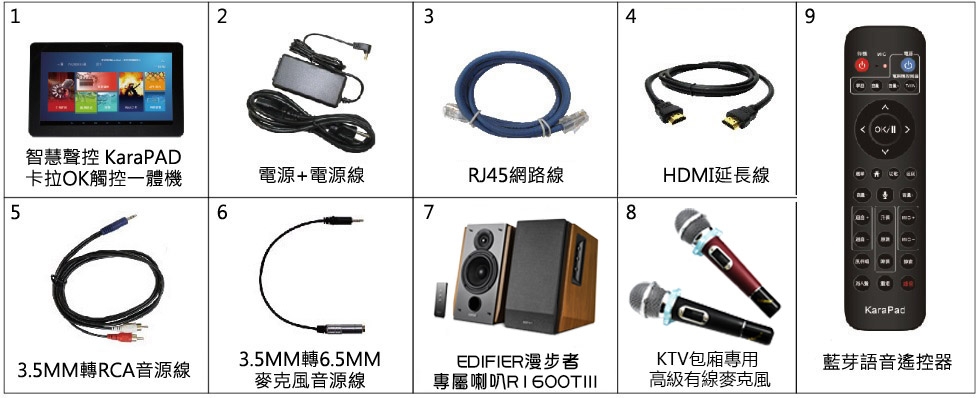 16吋智慧聲控KaraPAD 卡拉OK觸控一體機(豪華版)