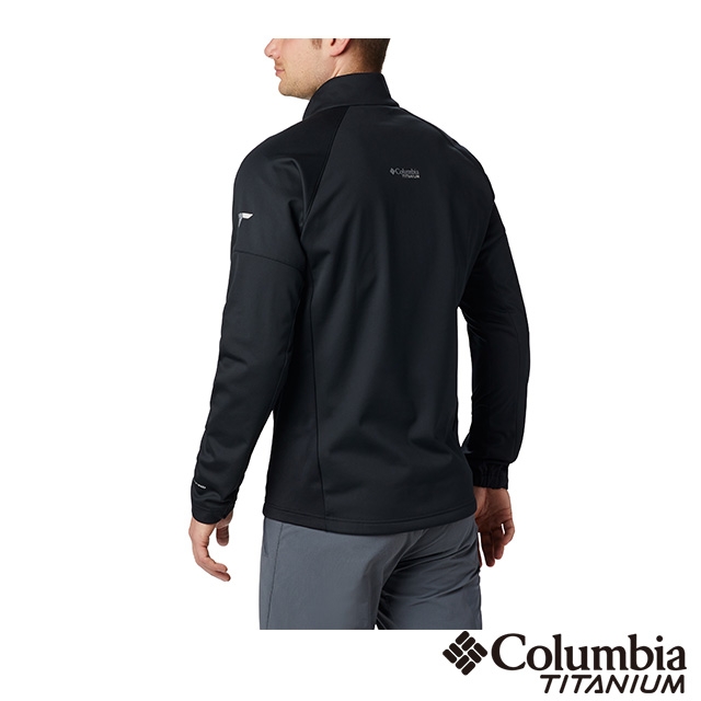 Columbia 哥倫比亞 男款- 鈦 防潑防風快排軟殼外套-黑色