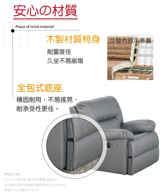 文創集 西拉現代灰皮革單人電動沙發椅-98x90x95cm免組