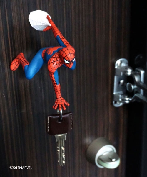 日本Entrex漫威授權MARVEL蜘蛛人磁性鑰匙掛勾SPIDERMAN掛鈎#14319
