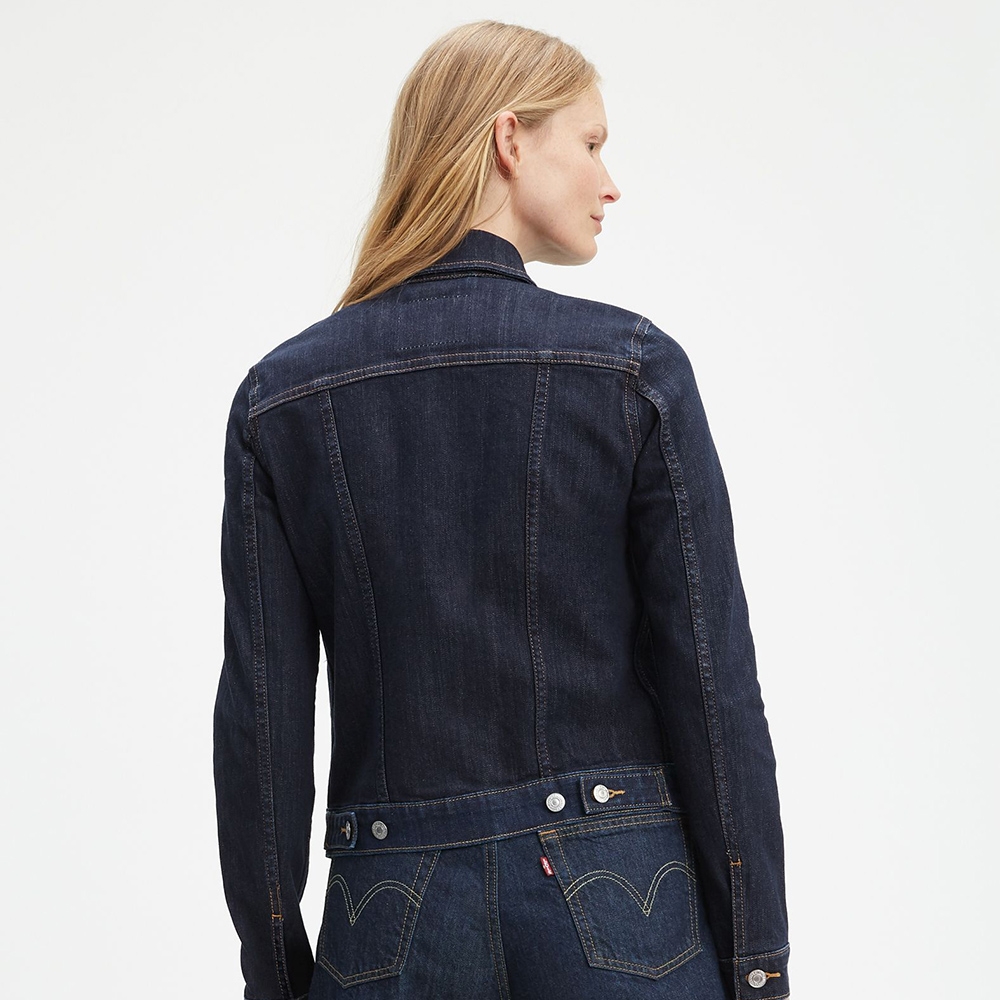 Levis 女款 牛仔外套 Original 經典修身版型 原色基本款 彈性布料