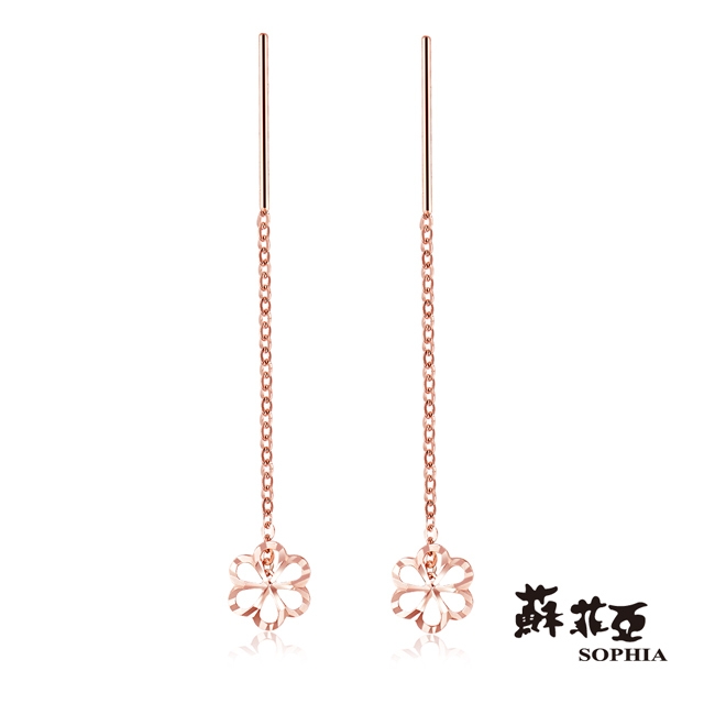 蘇菲亞SOPHIA-雅緻系列Spring Bloom玫瑰金18K耳環