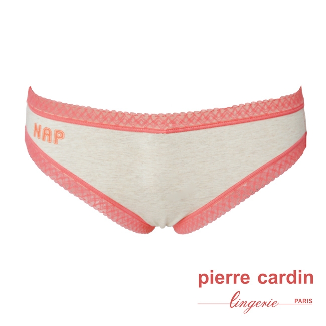 Pierre Cardin皮爾卡登 棉感蕾絲字母低腰內褲(8件組)-509-6396