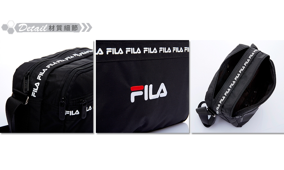 FILA 橫式側肩包-黑 BMT-5202-BK