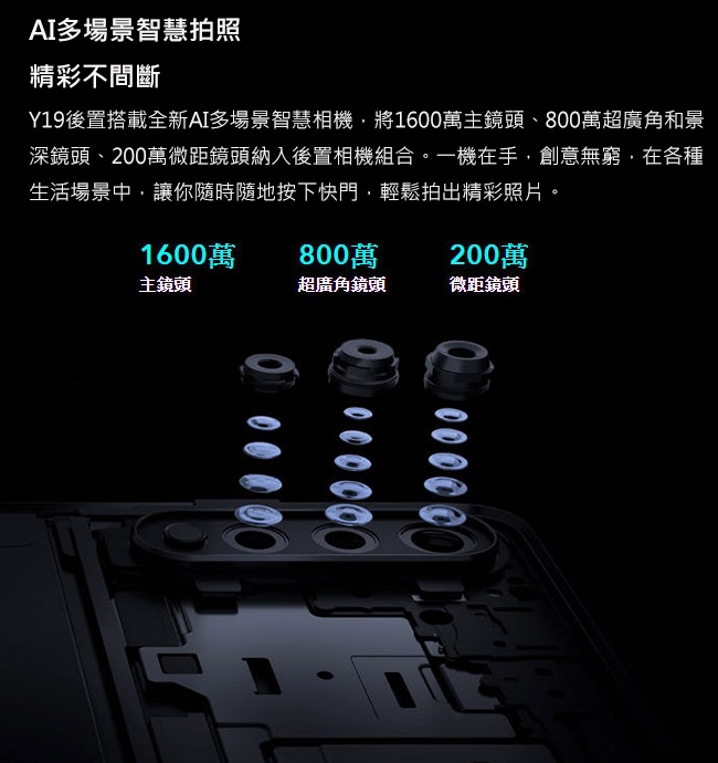 vivo Y19 (6G/128G) 6.53吋八核心大電量智慧手機