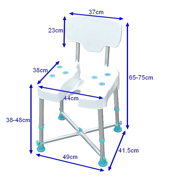 COLOR 荷重型鋁合金洗臀洗澡靠背椅(免工具組裝)