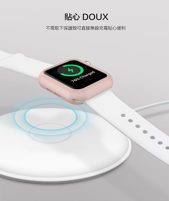 Apple Watch Series 4 (44mm) 柔矽保護殼保護殼+3D保貼