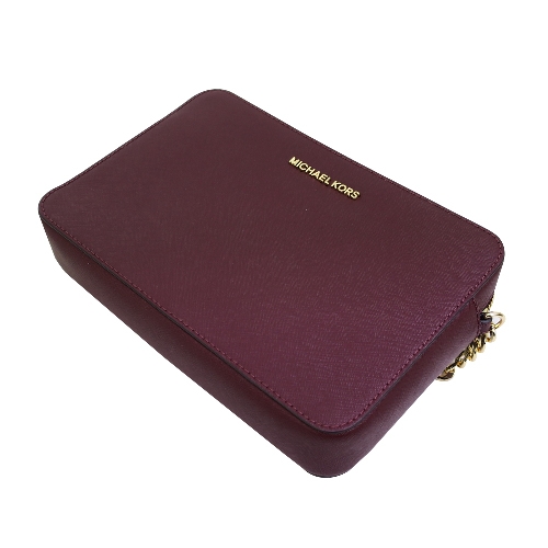 MICHAEL KORS JET SET ITEM防刮斜背包(大/葡萄酒紅)