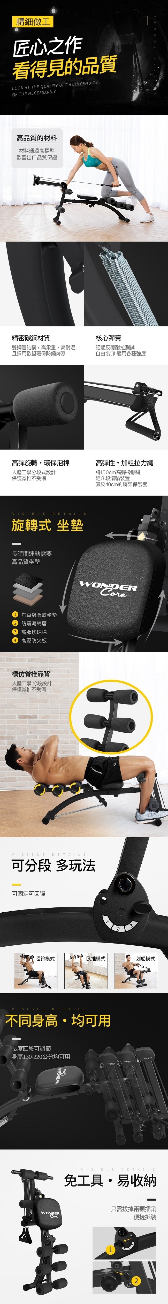 Wonder Core 2 全能塑體健身機(強化升級版)-暗黑新色