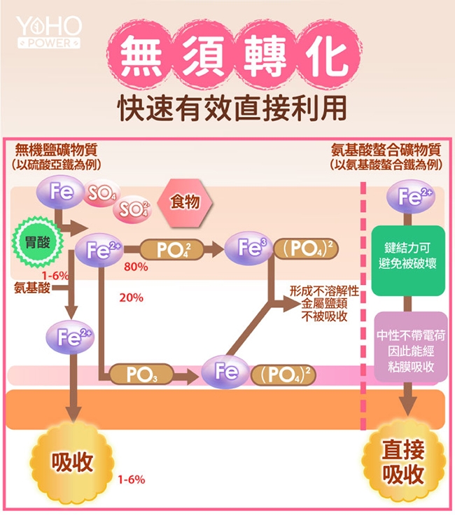 悠活原力 超級葉酸+鐵(甘氨酸亞鐵)植物膠囊X2(60顆/盒)