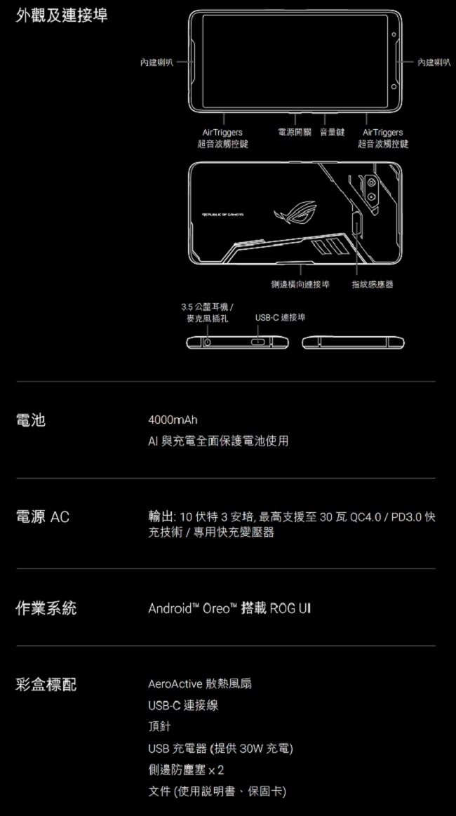 ASUS ROG Phone ZS600KL (8G/512G) 電競手機
