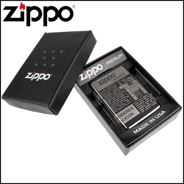 ZIPPO 美系~Newsprint-新聞稿圖案-4面連續雷射雕刻加工打火機