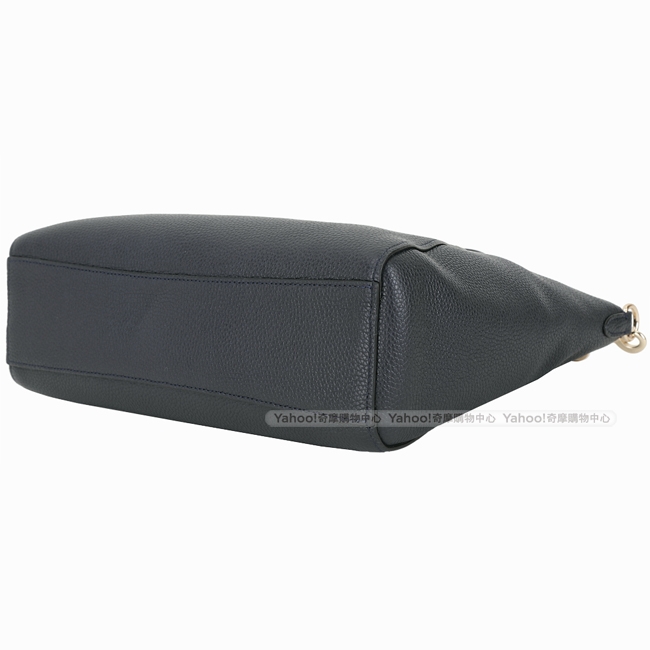 COACH Prairie 鵝卵石顆粒皮革兩用包(海軍藍)