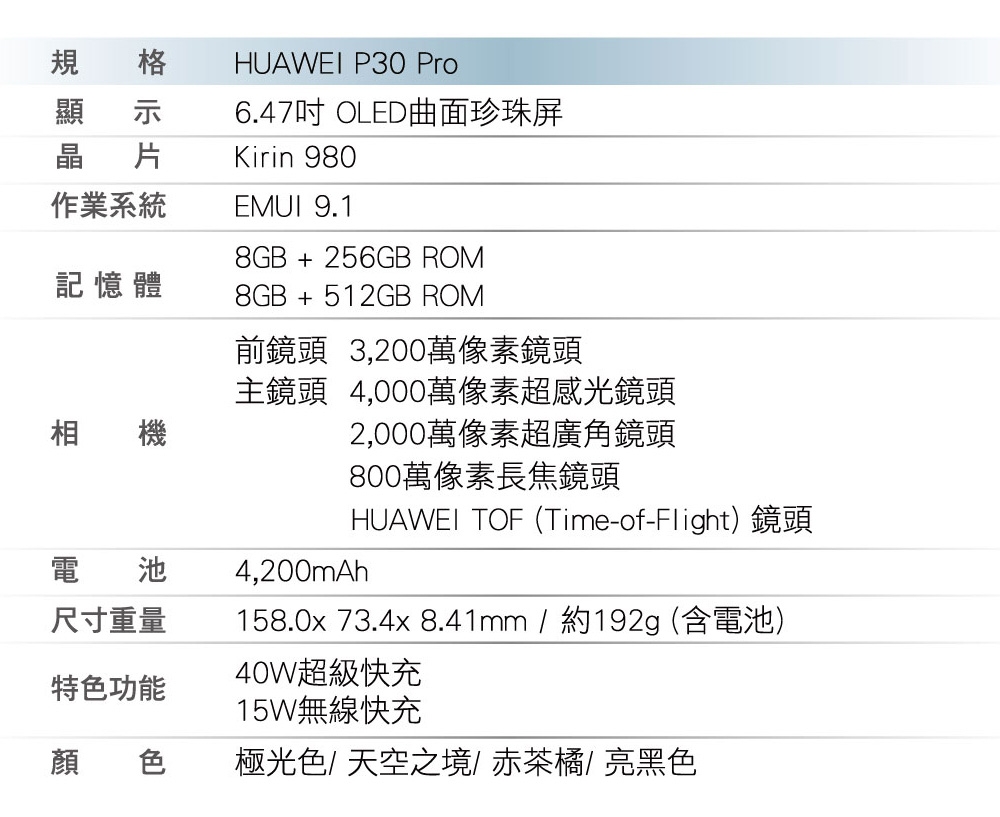 嫣紫色-HUAWEI P30 Pro (8G/256G) 徠卡四鏡頭手機