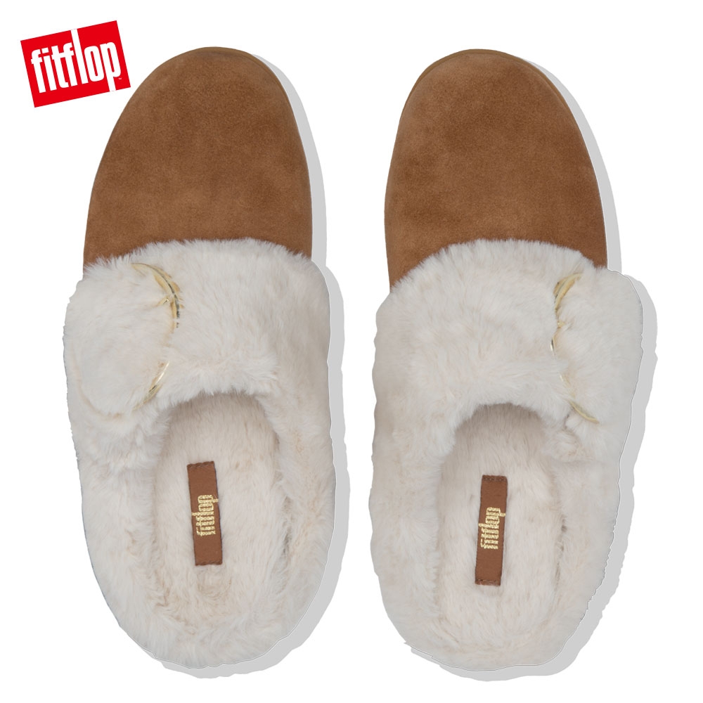 FitFlop TILDA BUCKLE SLIPPERS 便鞋 淺褐色