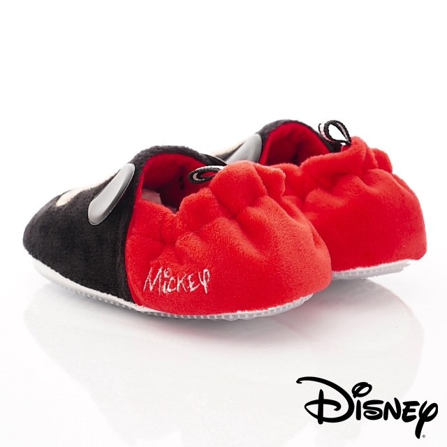 迪士尼童鞋 米奇電繡絨毛學步鞋款 ON19838黑紅(寶寶段)