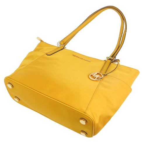 MICHAEL KORSBEDFORD 雙口袋尼龍托特包-金黃