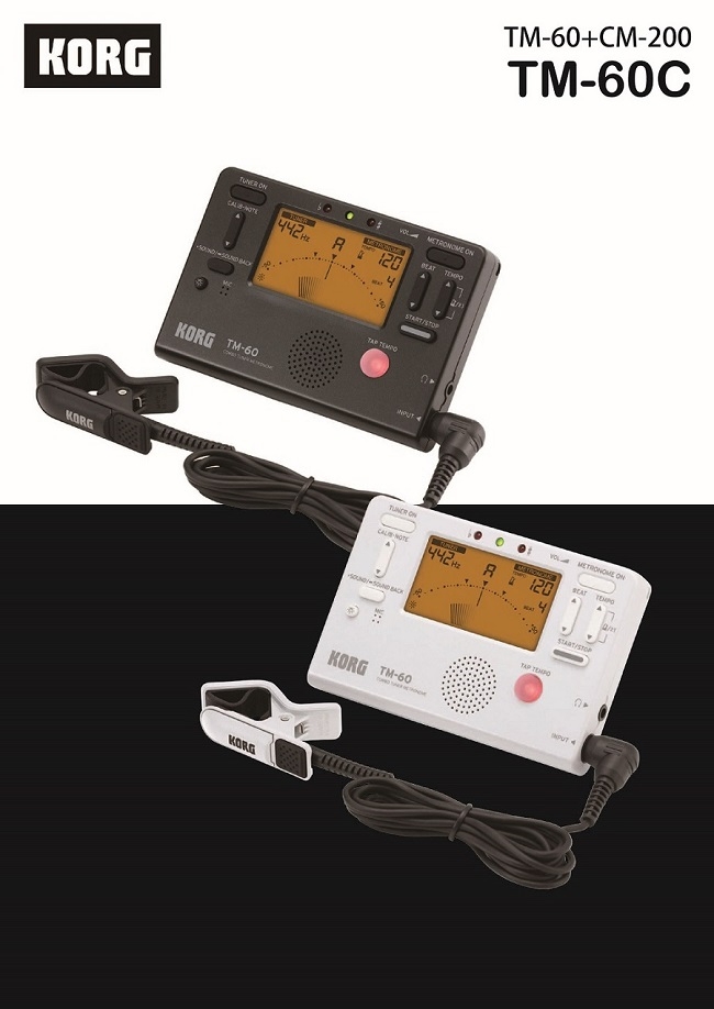 KORG TM-60C調音節拍器+調音夾線/功能齊全/白