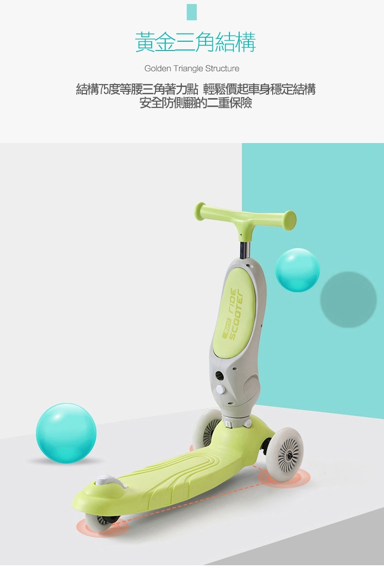 iQbaby 二合一多功能三輪滑步車/滑板車/嚕嚕車 (2色可選)