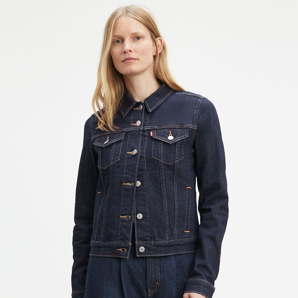 Levis 女款 牛仔外套 Original 經典修身版型 原色基本款 彈性布料