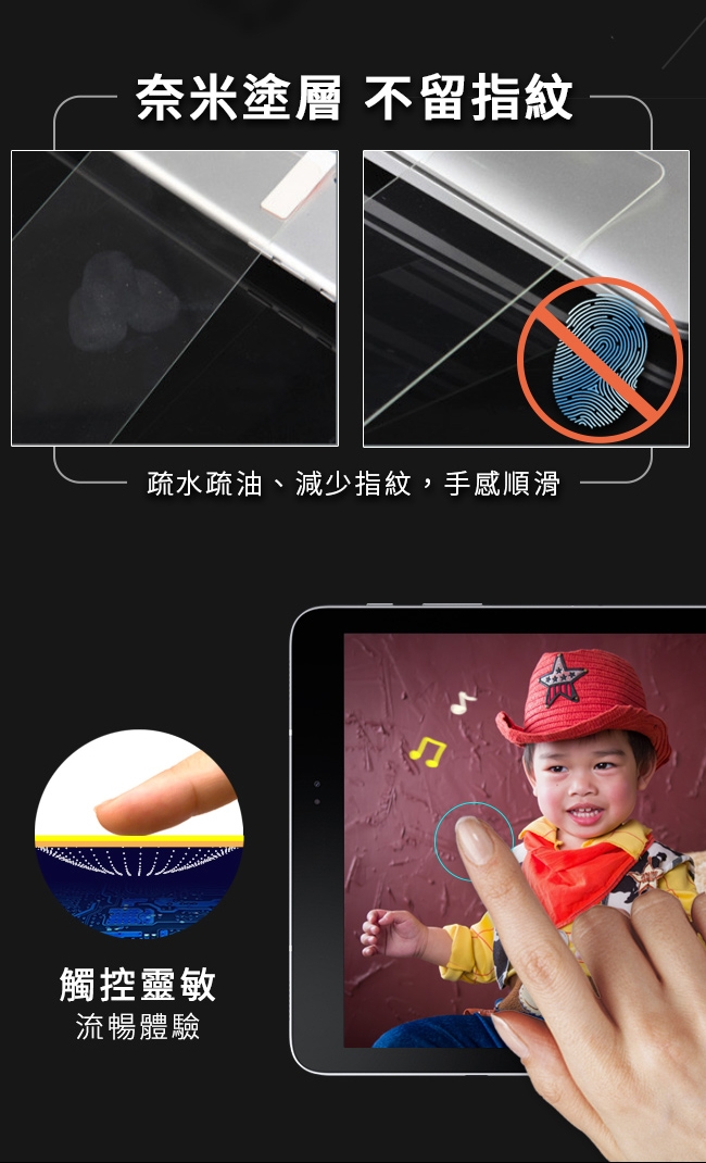 Apple iPad Air1 / iPad 5/6/7 - 9.7吋 鋼化玻璃螢幕保護貼