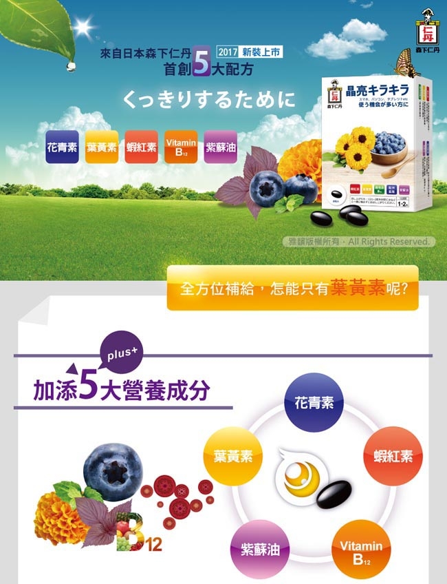 【雅虎獨家組】森下仁丹順暢晶亮組-日常保健(14包/盒)+藍莓膠囊(30粒/盒)
